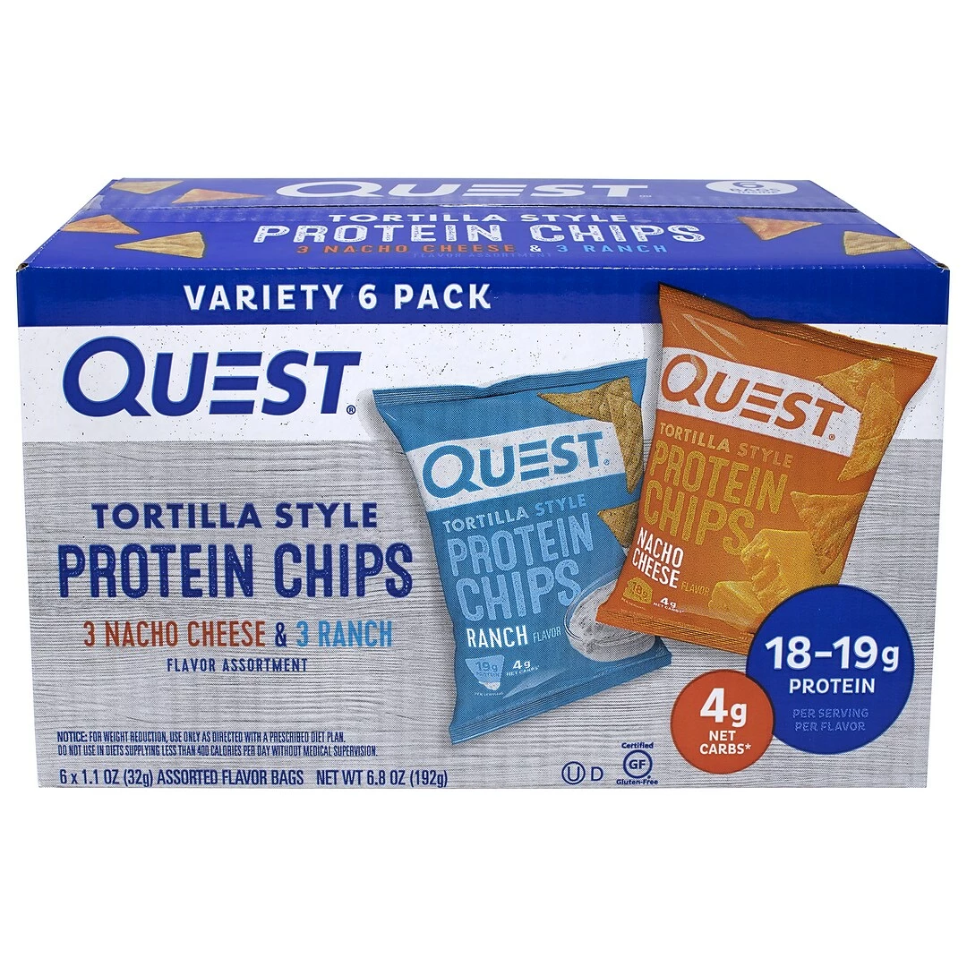 Quest Tortilla Style Protein Chips, Variety Pack, 1.1 Oz., 6/Box (220-01145) - Image 2