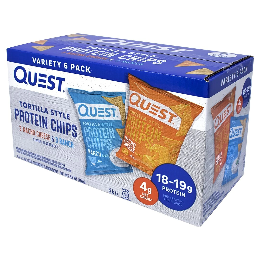 Quest Tortilla Style Protein Chips, Variety Pack, 1.1 Oz., 6/Box (220-01145) - Image 5