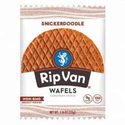 Rip Van Wafels® Non-GMO European Snack, Snickerdoodle, 12/Pack (RVW00377)