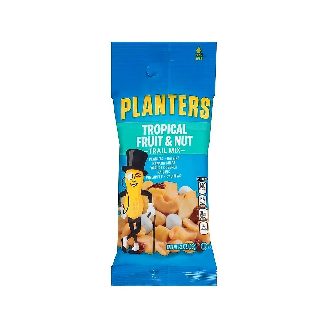 Planters Trail Mix, Tropical Fruits & Nuts, 2 Oz., 72/Carton (00260) - Image 2