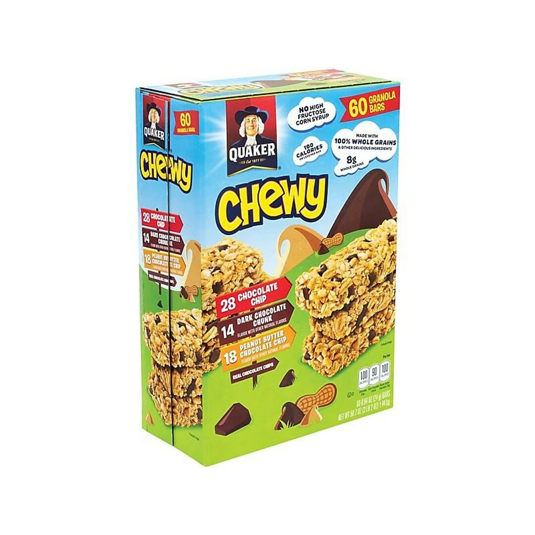 Quaker Chewy Bars, Variety, 0.84 Oz., 60/Box (220-00434) - Image 4