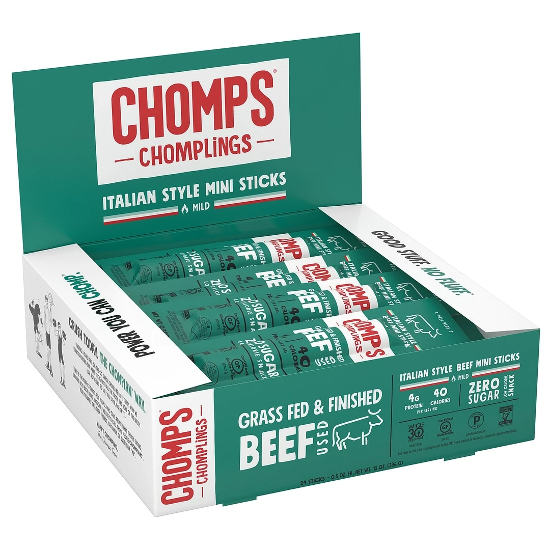 Chomps Beef Italian Style, Snack Sticks, 24/Box (ZHO00481) - Image 2
