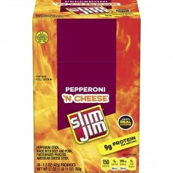 Slim Jim Pepperoni And Cheese, 1.5 Oz, 18 Count