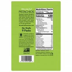 Wonderful No Shell Pistachios, Roasted And Salted, 0.75 Oz., 4/Carton (070146A28F) 7 Wonderful No Shell Pistachios, Roasted And Salted, 0.75 Oz., 4/Carton (070146A28F) -Mrs. Fields shop unnamed file 1116
