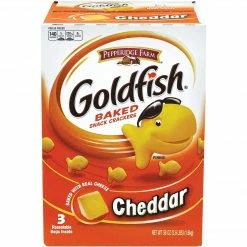 Pepperidge Farm Goldfish Crackers, Cheddar, 58 Oz., 3 Bags/Box (220-00430)