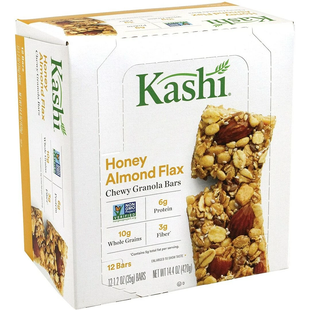Kashi Honey Almond Flax Chewy Granola Bars, 12 Count, 2 Pack (295-00065) - Image 2