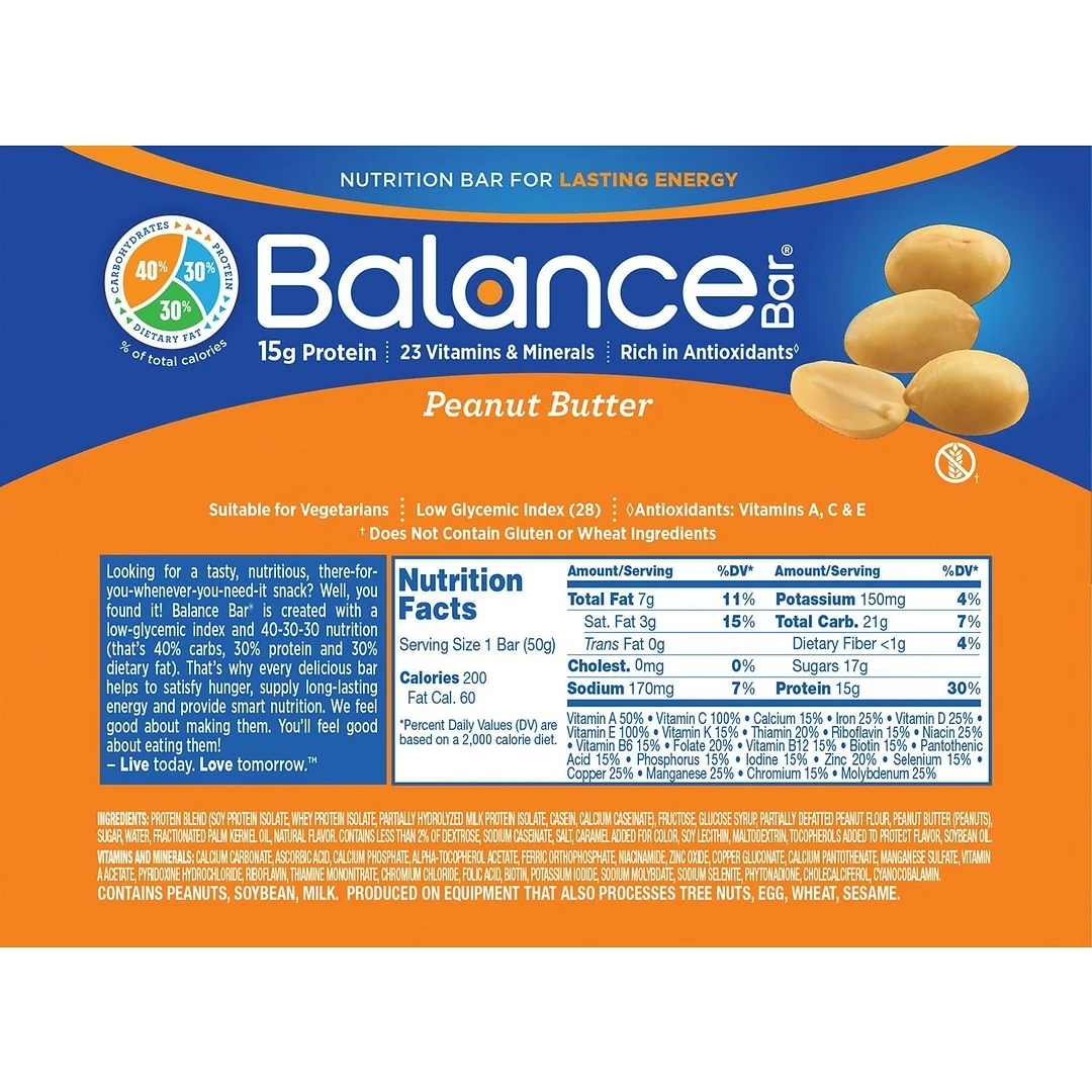 Balance Protein Bar, Peanut Butter, 1.76 Oz., 6/Box (NRN57985) - Image 5