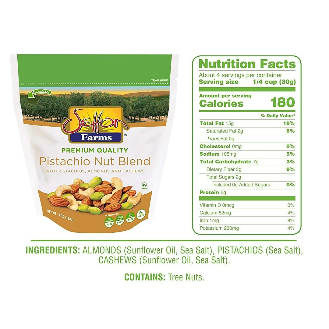 Setton Farms Pistachio Nut Blend, 4 Oz. (5234) - Image 4