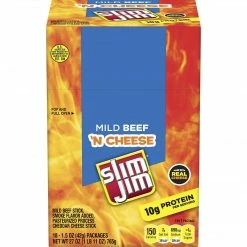 Slim Jim Beef And Cheese, 1.5 Oz, 18 Count