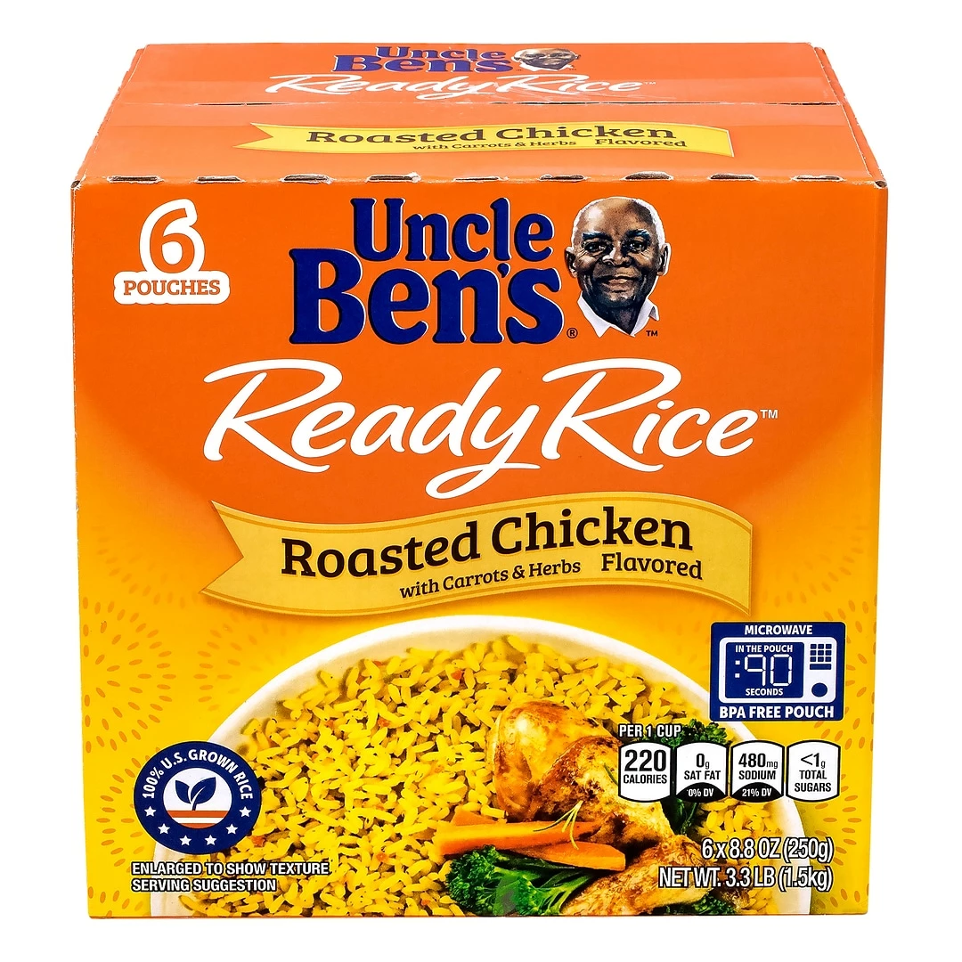 Uncle Ben's Ready Rice Roasted Chicken Flavored 8.8oz Pouches 6CT
