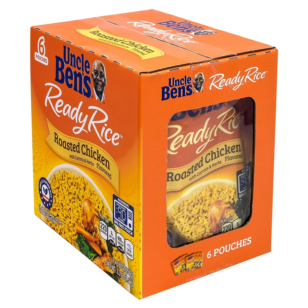 Uncle Ben's Ready Rice Roasted Chicken Flavored 8.8oz Pouches 6CT - Image 2