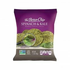 Better Chips The Better Chip Chips, Spinach And Kale, 1.5 Oz., 27/Carton (56095)