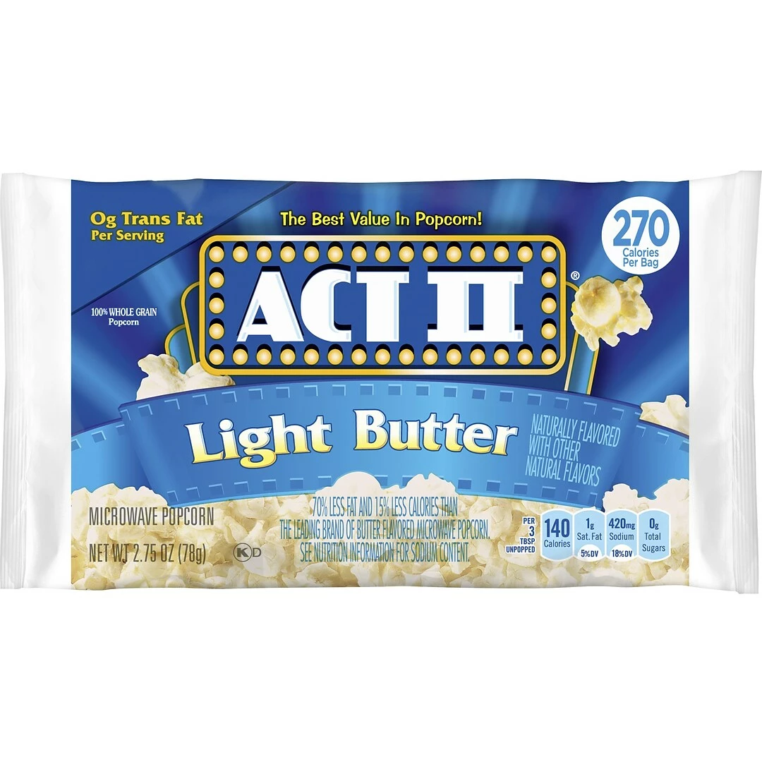 ACT II Popcorn, Light Butter, 2.75 Oz., 36/Carton (GOV23243) - Image 2