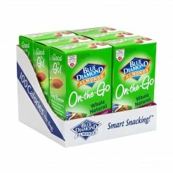 Blue Diamond Whole Natural Almonds On-The-Go Pouches, 0.63 Oz., 42/Pack (220-00793)