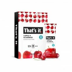 Thats It. Fruit Bar, Apple And Cherries, 1.2 Oz., 12/Pack (1022C)