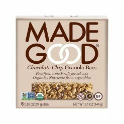 MadeGood Granola Bar, Chocolate Chips, 0.85 Oz., 6/Pack (F21305)