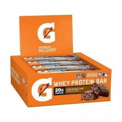 Gatorade Recover Chocolate Chip Whey Protein Bar, 2.8 Oz, 12 Count