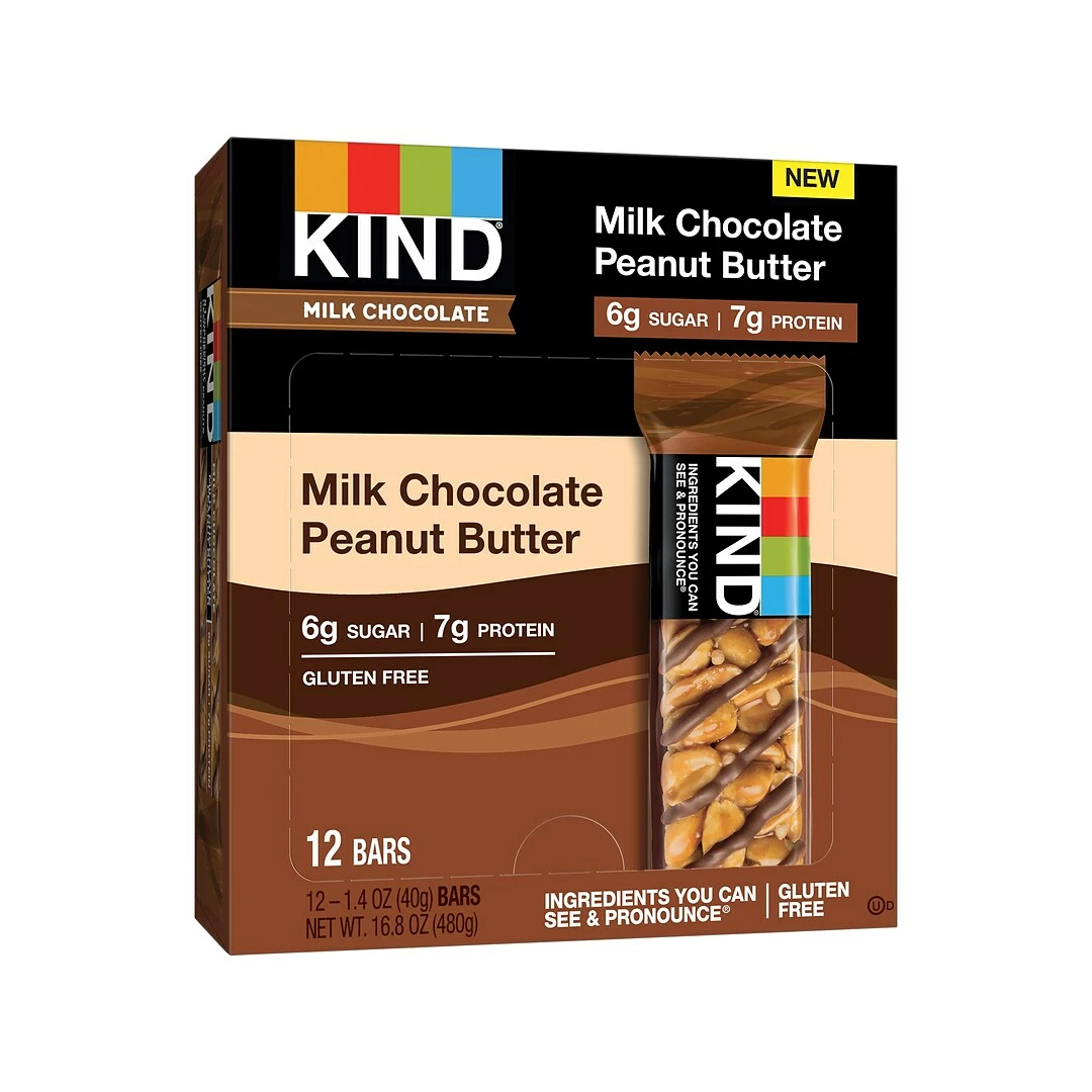 KIND Bar, Milk Chocolate/Peanut Butter, 1.4 Oz.,12/Pack (28352) - Image 2