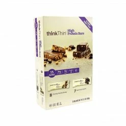 ThinkThin High Protein Bars, Variety, 2.1 Oz., 15/Pack (220-00555)