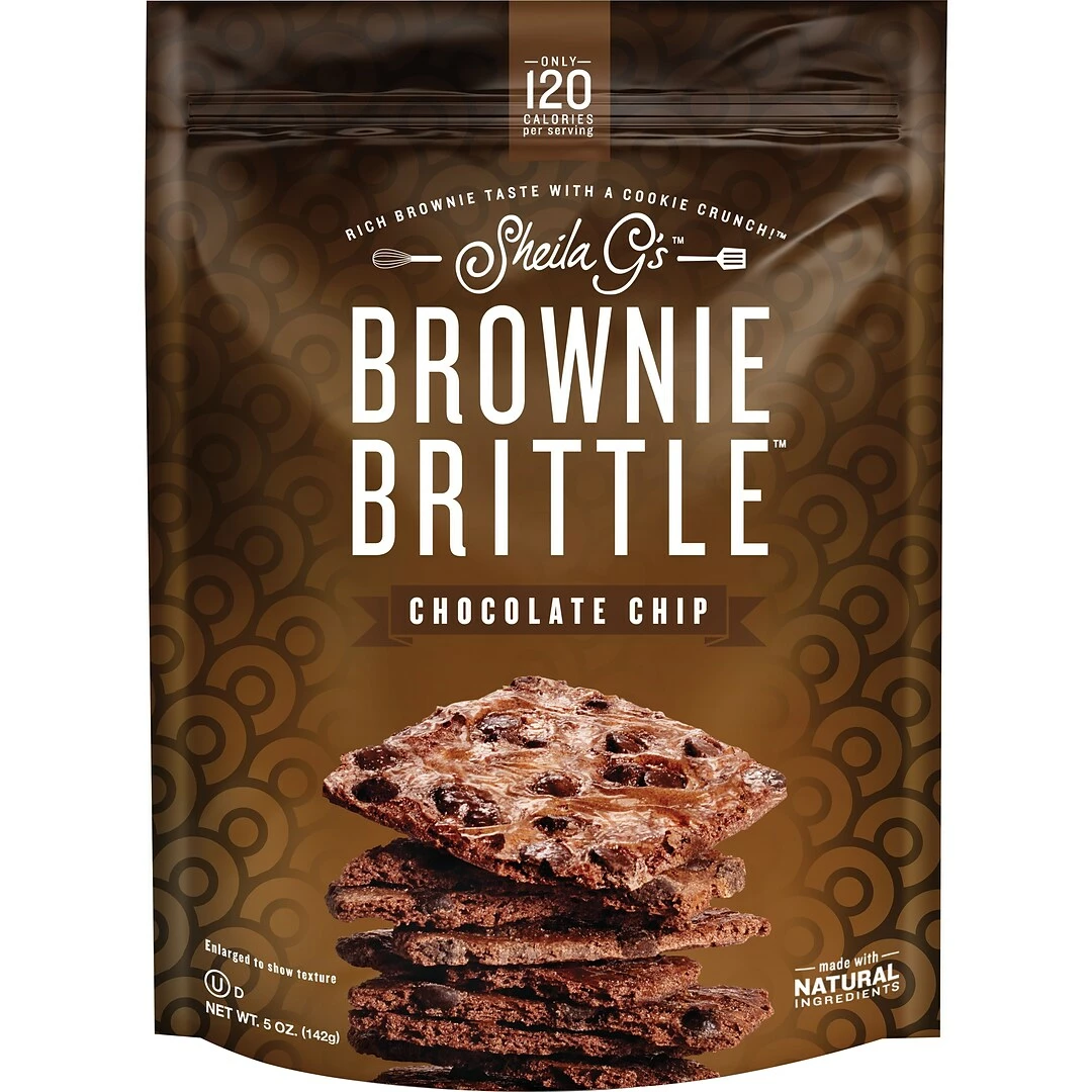 Sheila G's™ Brownie Brittle™, Chocolate Chip, 5 Oz, 12/CT - Image 2