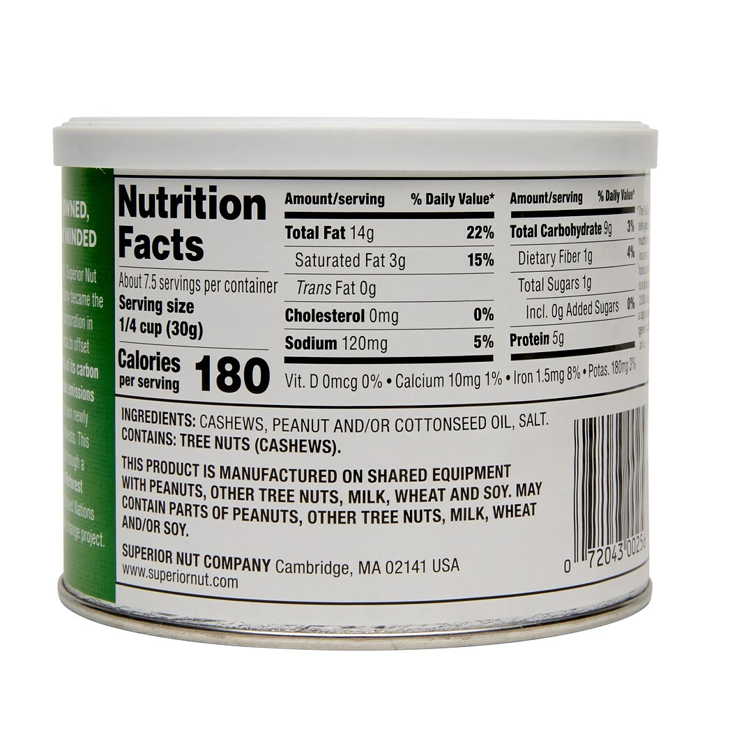SUPERIOR NUT COMPANY Superior Nut Whole Cashews, 8 Oz, 12 Count - Image 4