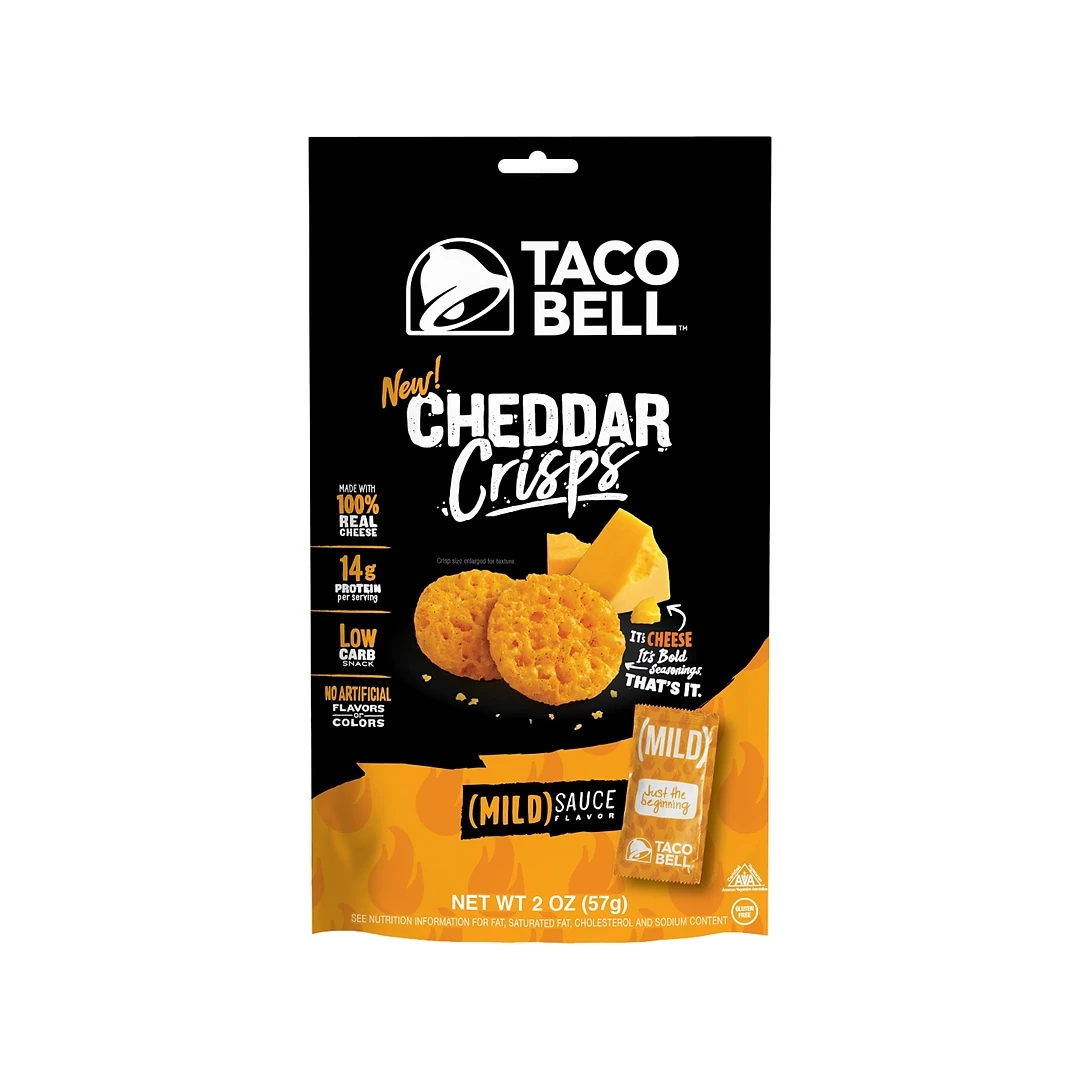 Taco Bell Cheddar Crisps, Mild Sauce, 2 Oz., 9/Box (43816) - Image 2