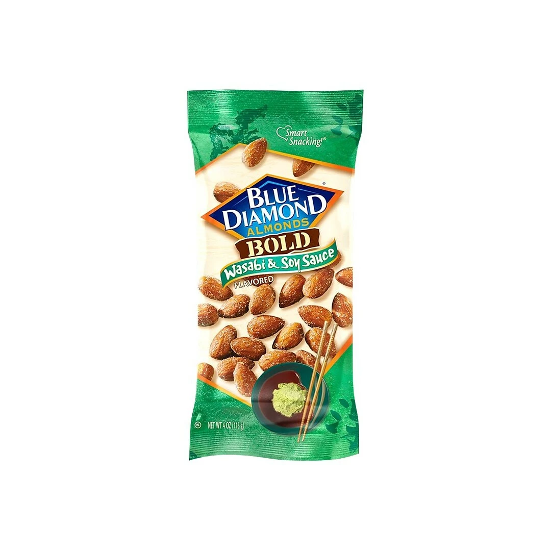 Blue Diamond Almonds, Wasabi And Soy Sauce, 4 Oz., 12/Box (09931) - Image 2