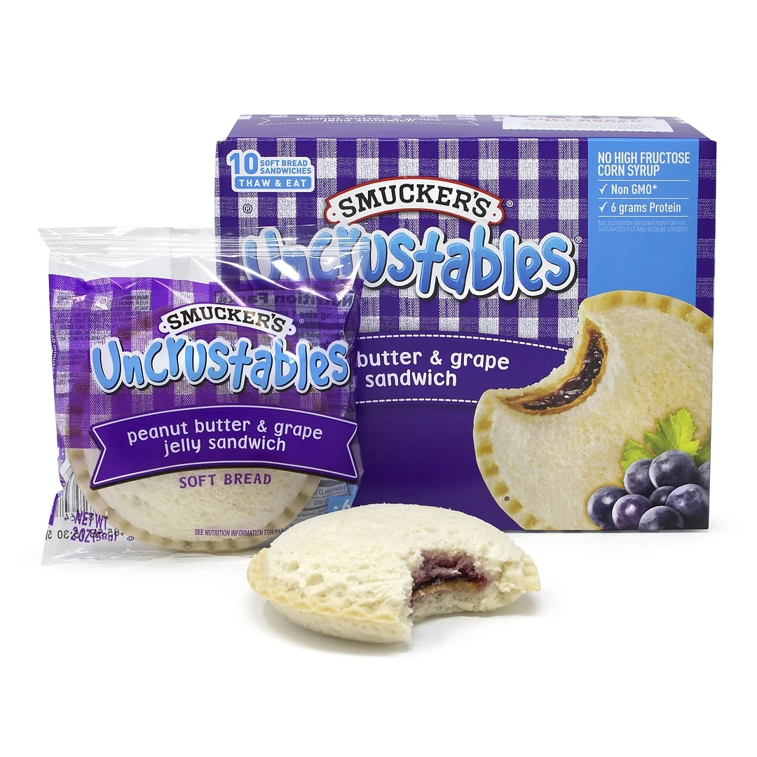 Smuckers Uncrustables Sandwich, 10 Sandwiches/Box, 2 Boxes/Pack (903-00135) - Image 2