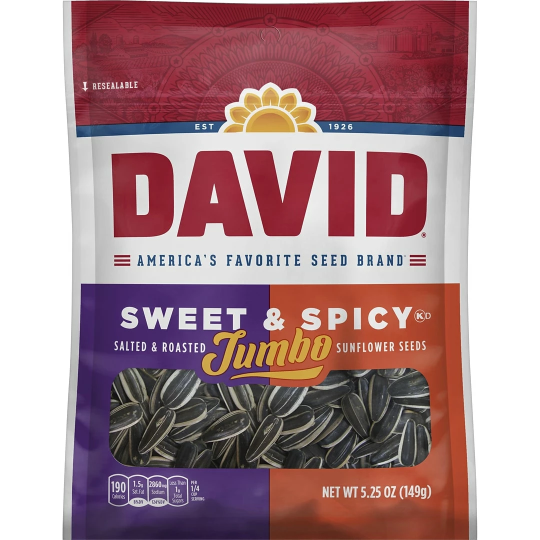 David Jumbo Seeds Sweet And Salty, 5.25 Oz, 12 Count