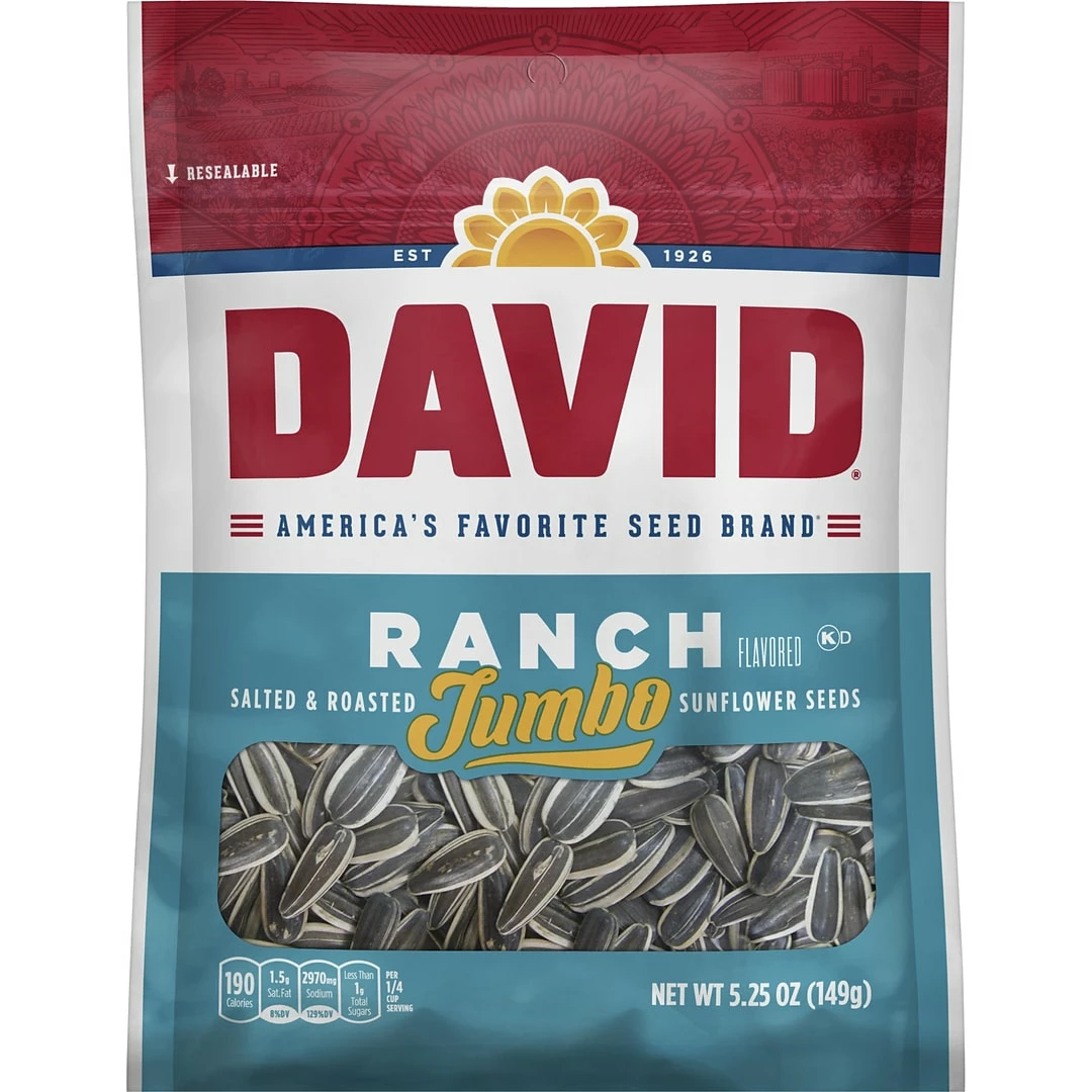 David® Sunflower Seeds Ranch Flavor, 12 Bags/Box