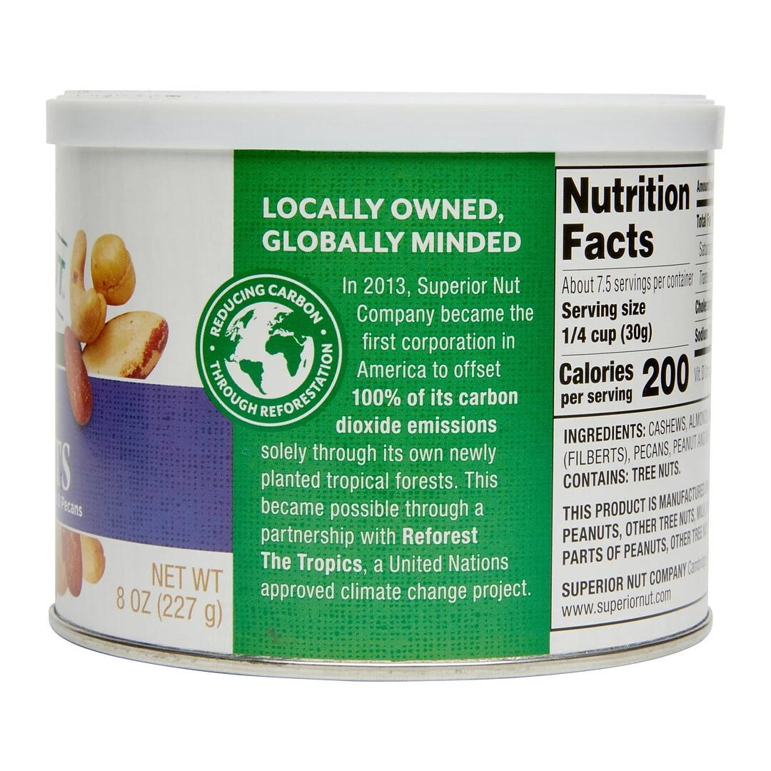 SUPERIOR NUT COMPANY Superior Nut Deluxe Salted Mixed Nuts W/ No Peanuts, 8 Oz, 12 Count 5 SUPERIOR NUT COMPANY Superior Nut Deluxe Salted Mixed Nuts W/ No Peanuts, 8 Oz, 12 Count - Image 3