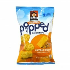 Quaker Popped Rice Crisps Cheddar Cheese, .67 Oz, 60 Count