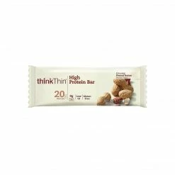 ThinkThin High Protein Bars, Chunky Peanut Butter, 2.1 Oz., 10/Box (209-02477)