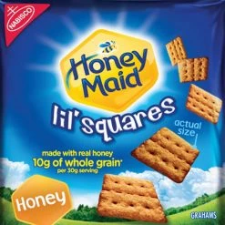 Honey Maid Lil' Squares Honey Graham Crackers, 1.06 Oz. Bags, 72 Bags/Carton (MOZ001932000166)