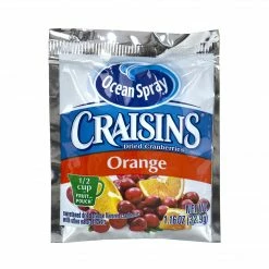 OCEAN SPRAY Craisins Orange Flavored Dried Cranberries, 1.16 Oz, 200/Pack
