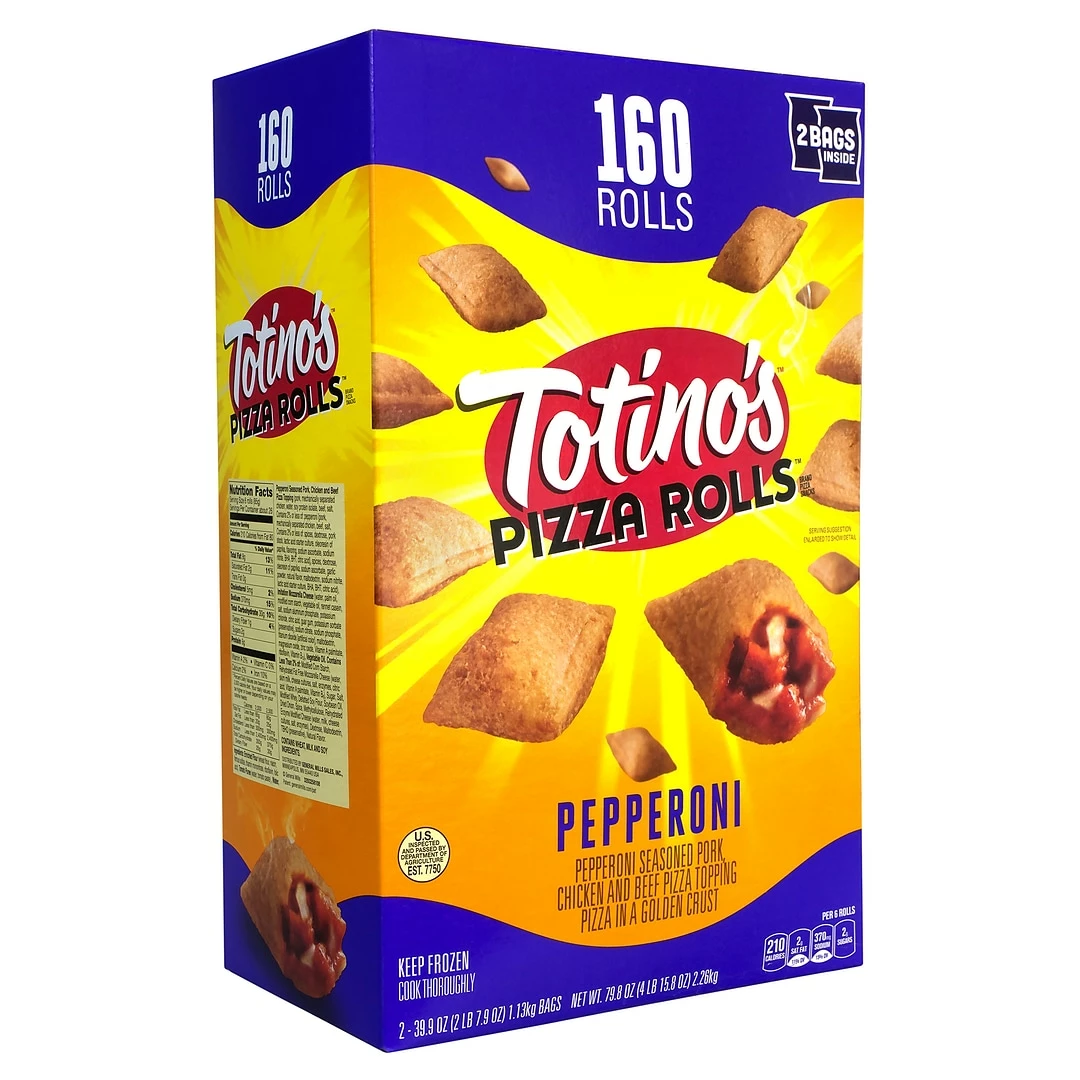 Totino’s Totino's Pepperoni Pizza Rolls, 160 Rolls/Box, 1/Box (903-00034)