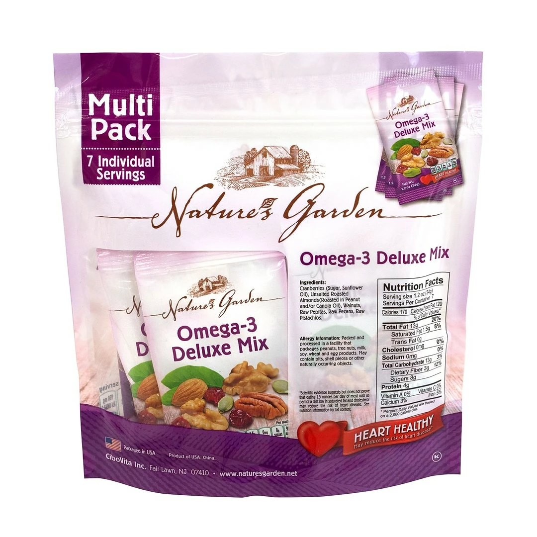 Nature's Garden Omega-3 Deluxe Mix, 1.2 Oz., 7 Count/Pack, 6/Pack (7025) - Image 3