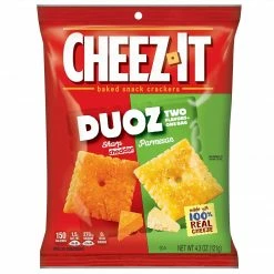 Cheez-It Duoz Cheese Cracker, Sharp Cheddar & Parmesan, 4.3 Oz., 6/Carton (KEE57728)