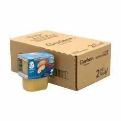 GERBER 2nd Foods Apple Baby Food, 4 Oz, 2-Packs, 8 Count (307-00054)
