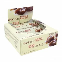 ThinkThin Protein Bar, Salted Caramel, 1.41 Oz, 10/Pack (307-00112)