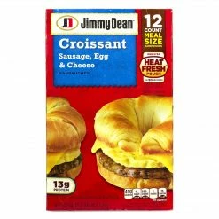 Jimmy Dean Sausage, Egg And Cheese Croissant Breakfast Sandwich, 12/Pack (903-00036)