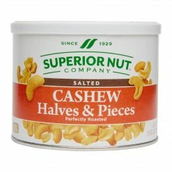 SUPERIOR NUT COMPANY Superior Nut Salted Cashew Halves, 8 Oz, 12 Count