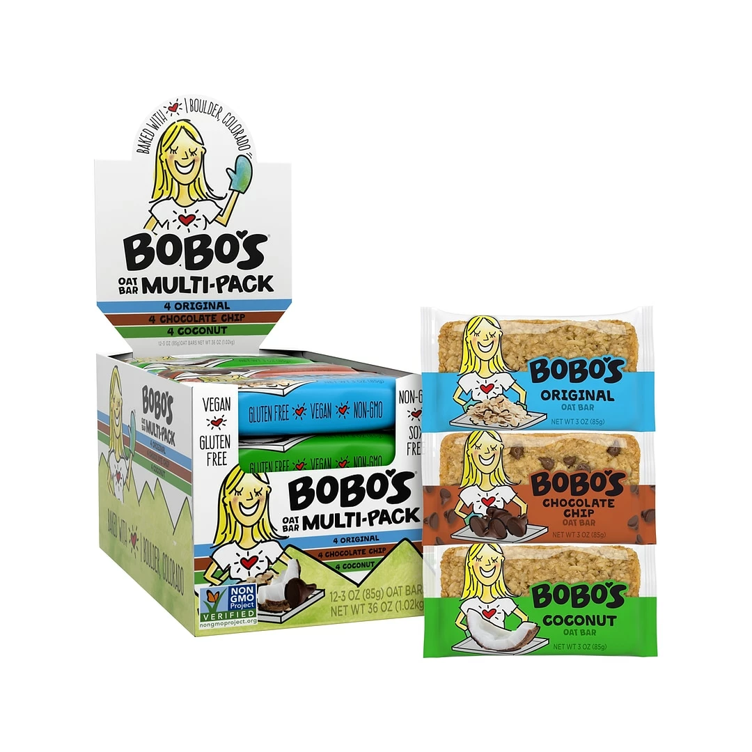 Bobo's Oat Bars, Coconut/Chocolate Chip/Original, 3 Oz., 12/Box (160-D)