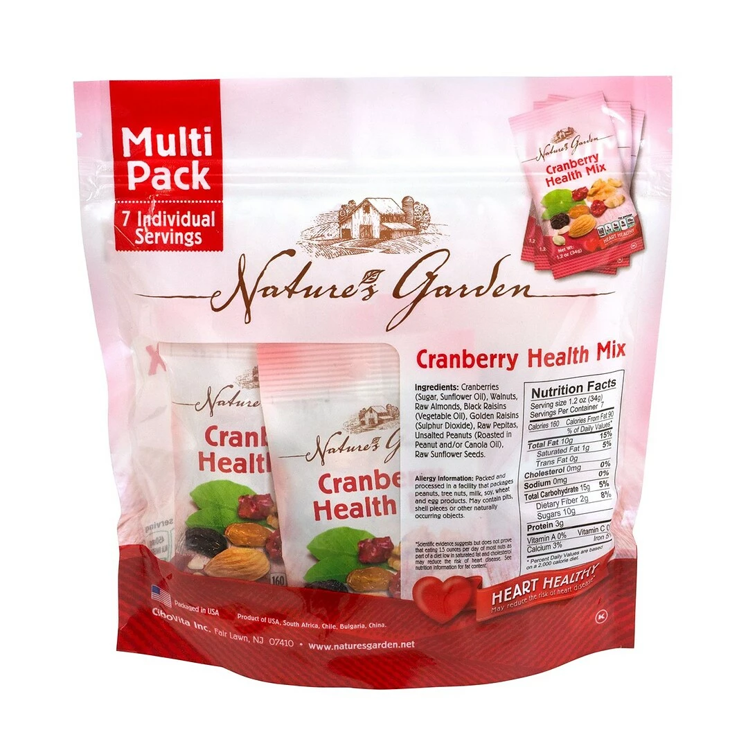 Nature's Garden Cranberry Health Mix, 1.2 Oz., 7 Count, 6 Pack (294-00005) - Image 2
