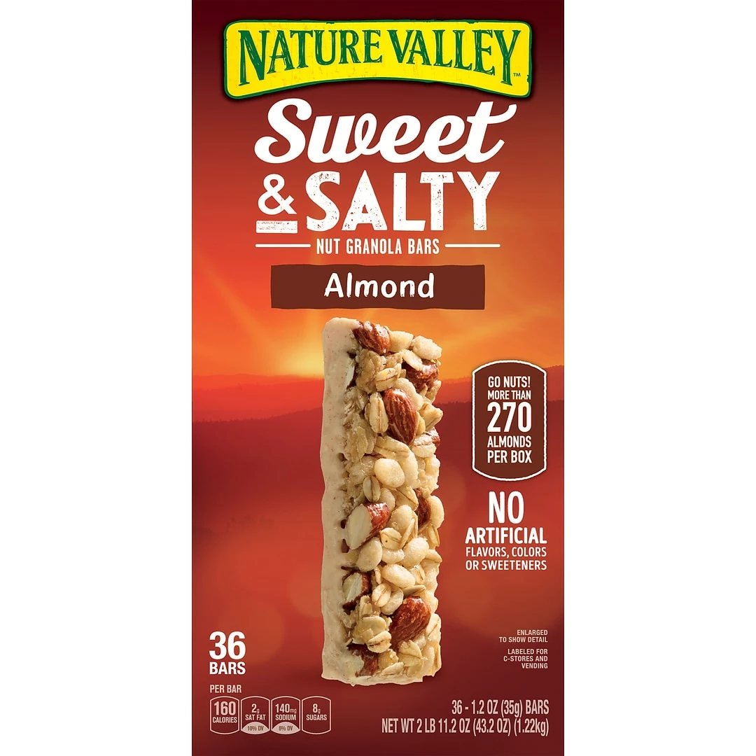 Nature Valley Sweet & Salty Bars, Peanut, 1.2 Oz., 48/Box (16879)