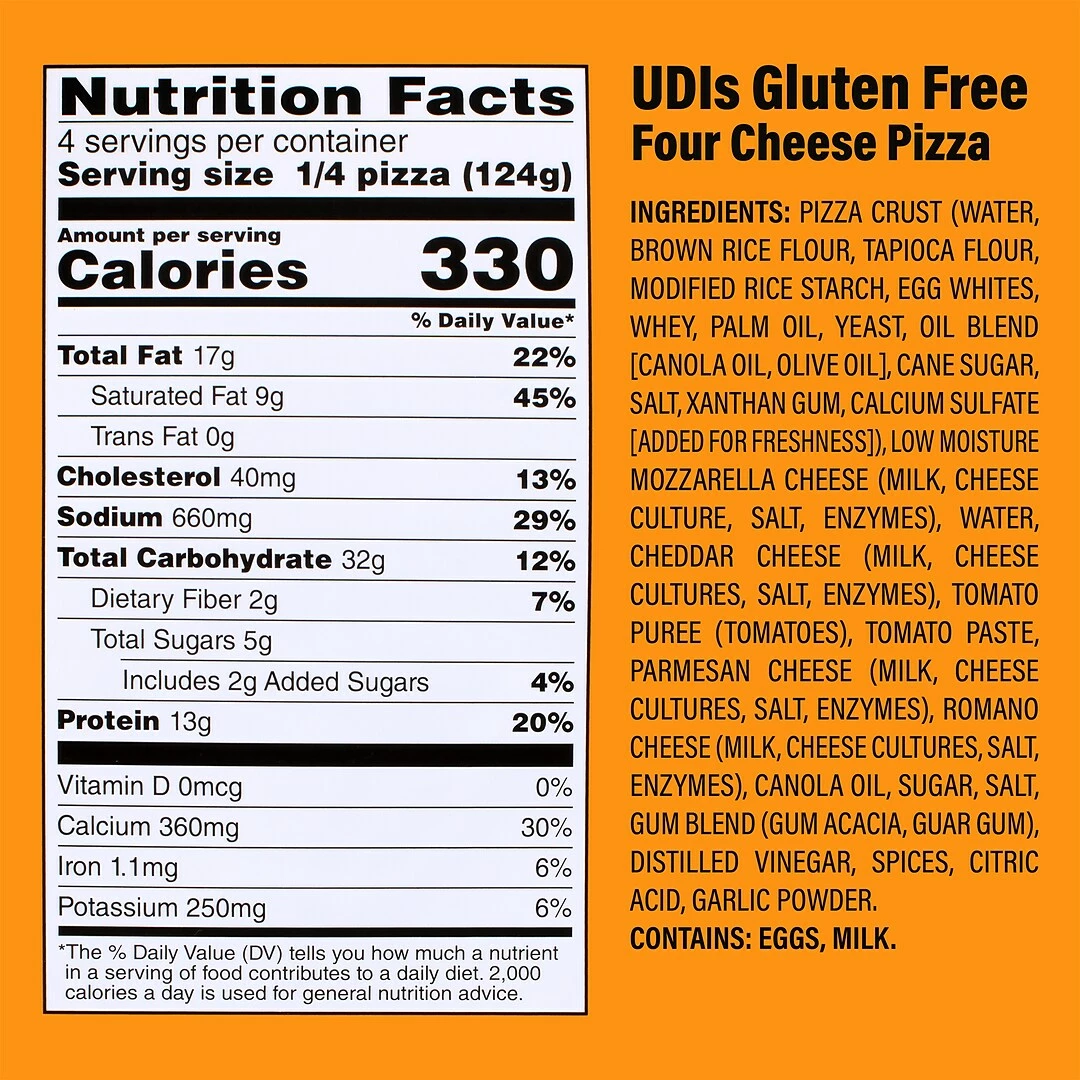 Udi's Gluten Free Four Cheese Pizza, 3/Pack (603-00006) - Image 7