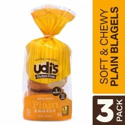 Udi's Plain Bagel, 5 Bagels/Pack, 3/Pack (603-00001)