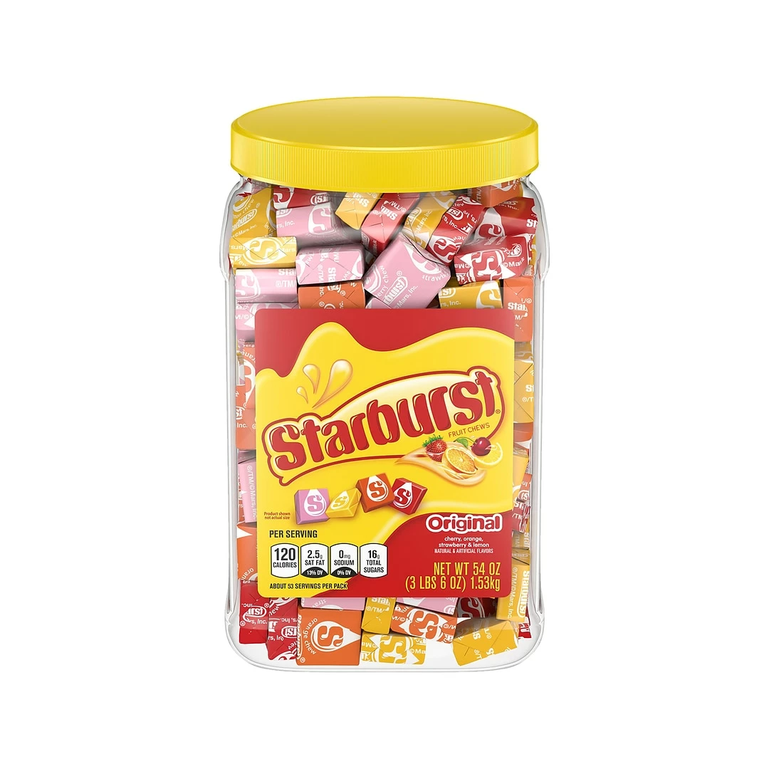 Starburst Original Chewy & Gummy, Cherry/Orange/Strawberry/Lemon, 54 Oz. (02259)