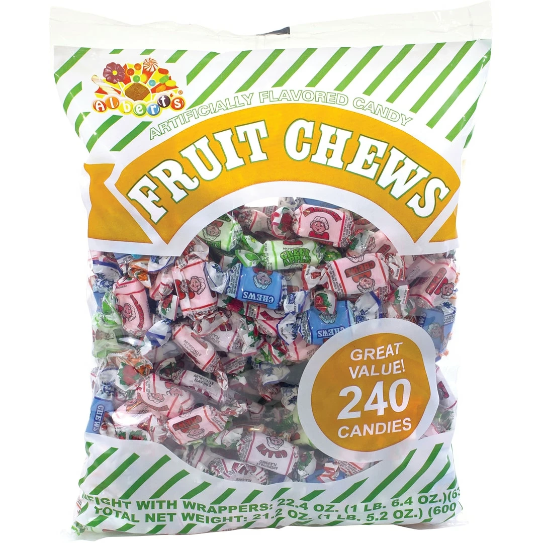 Albert's Assorted Fruit Chews; 240-Piece Bag