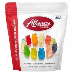 Albanese 12 Flavor Gummi Bears, Fruity, 36 Oz. (53336)